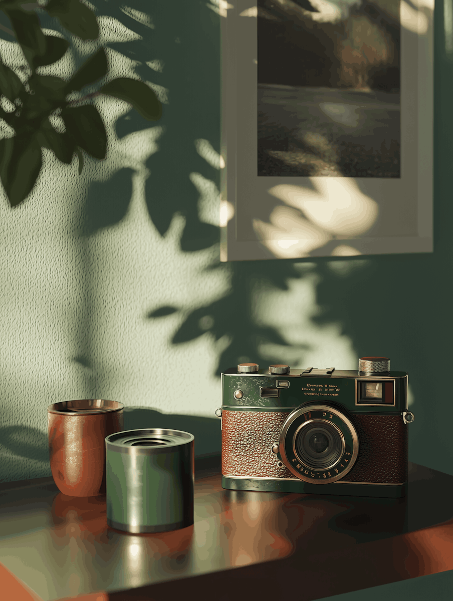 Vintage Camera Scene